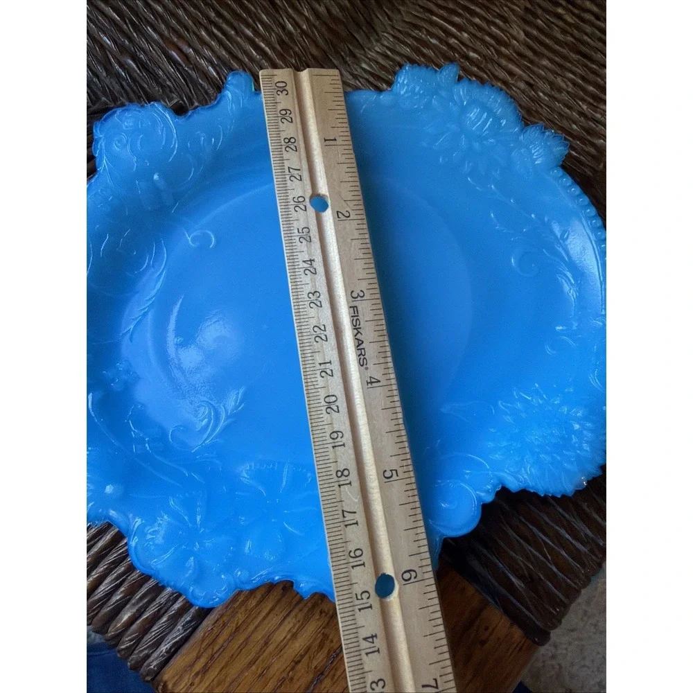 1880's Dithridge USA Blue Milk Glass 7.5×5.5